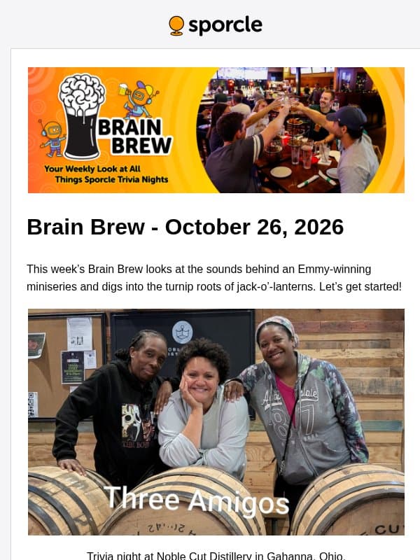 Before Pumpkins, There Were Turnips email from Sporcle