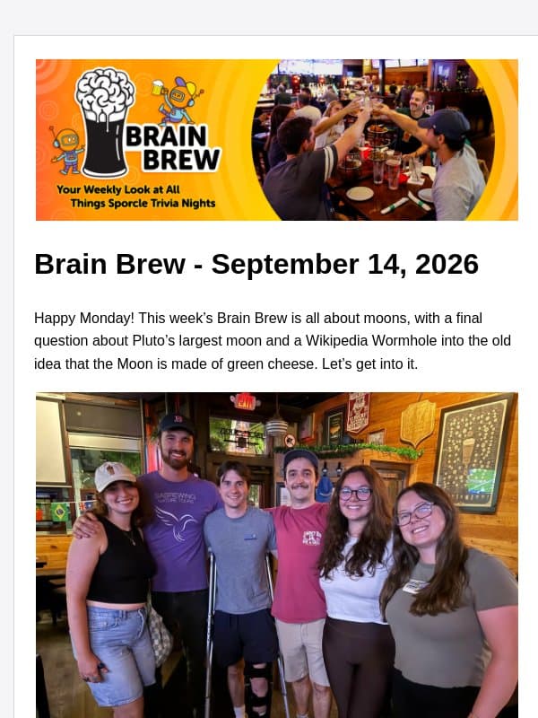 This Week, We’re Over the Moon. email from Sporcle