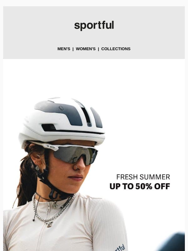 Summer Sale is now up to 50% off π email from Sportful