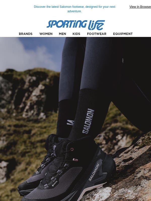 Made for the Moments Beyond the Everyday email from Sporting Life