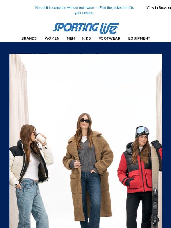 Lessons In Outerwear email from Sporting Life