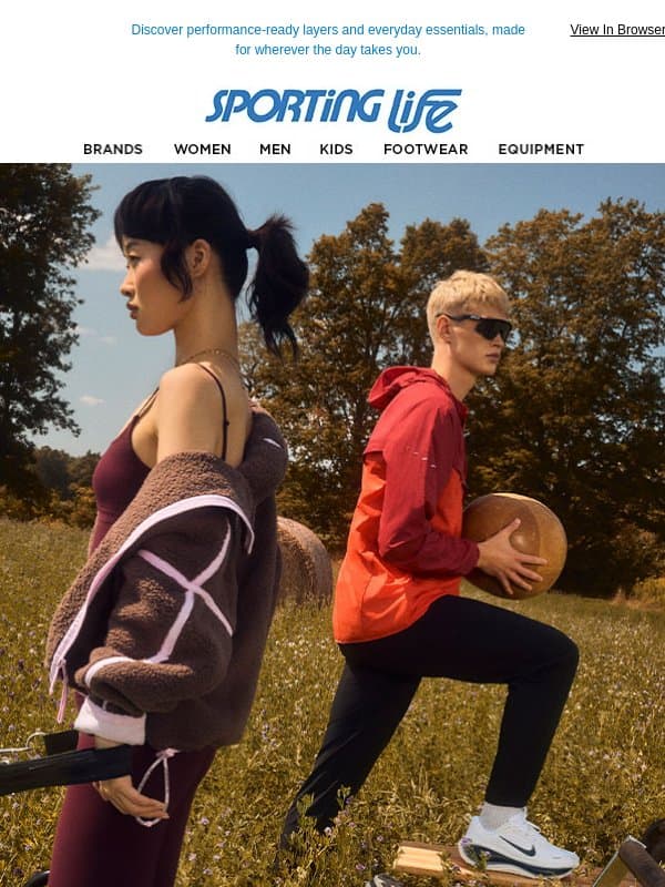 Fall into your Routine email from Sporting Life
