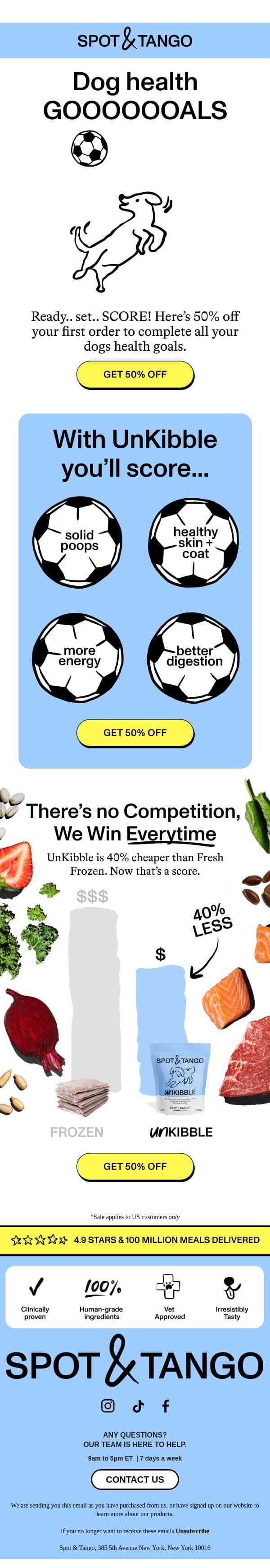 You + Your Dog make a great team πͺ email from Spot & Tango screenshot