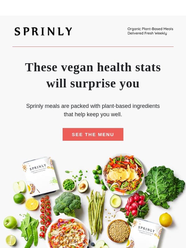 Ingredients that help keep you healthy email from Sprinly