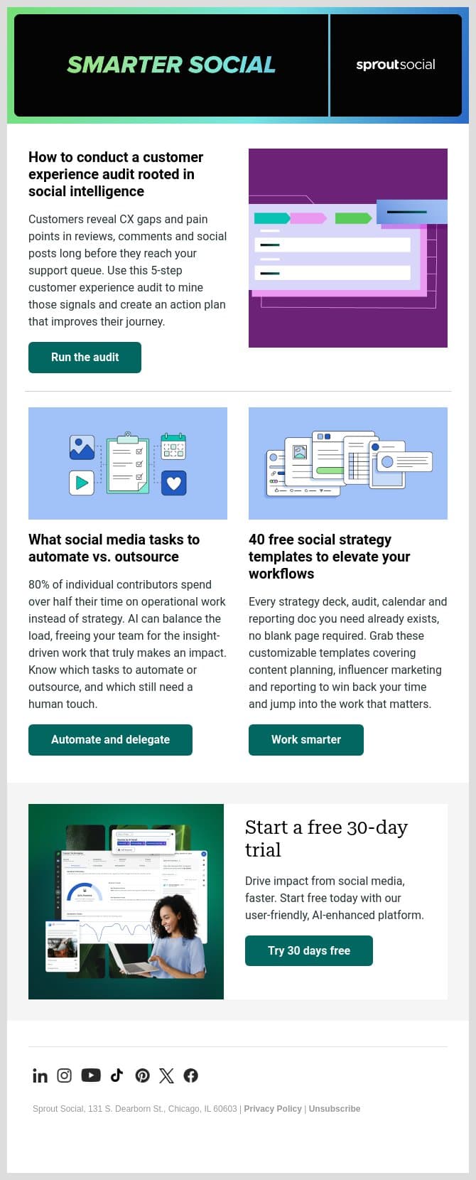 The customer feedback you're missing email from Sprout Social screenshot
