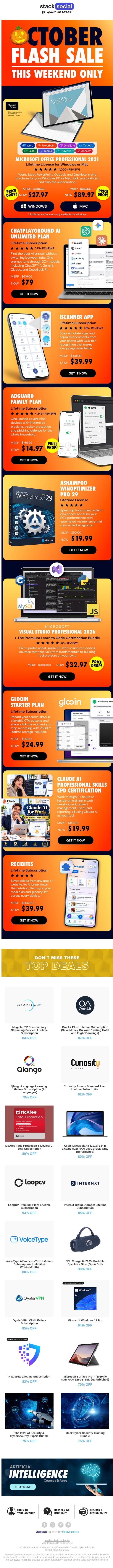 ⌛ Sale Ends Tomorrow! Office 2021, Only $28 email from StackSocial screenshot