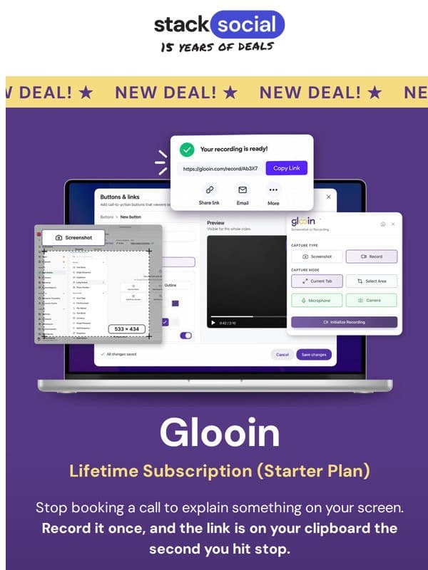 This Screen Recorder Has a Checkout Button email from StackSocial
