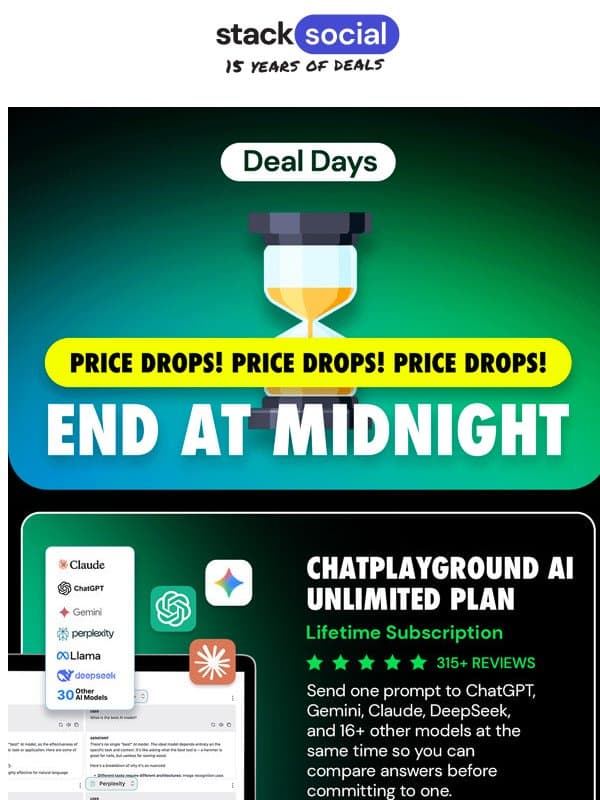 LAST CHANCE for Our Best Prices of the Year!! email from StackSocial