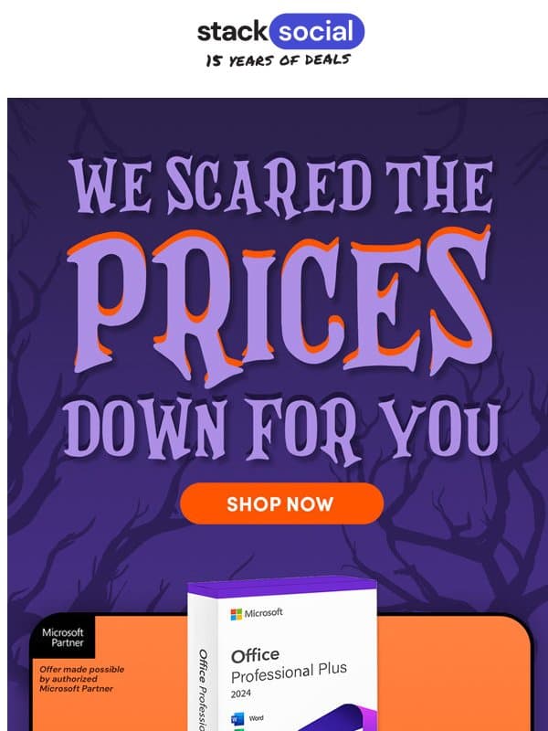 BOO! 👻 Gigantic Price Drops Inside!! email from StackSocial