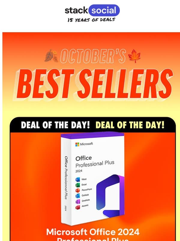 These 9 Deals Outsold Everything Else This Month 🏆 email from StackSocial