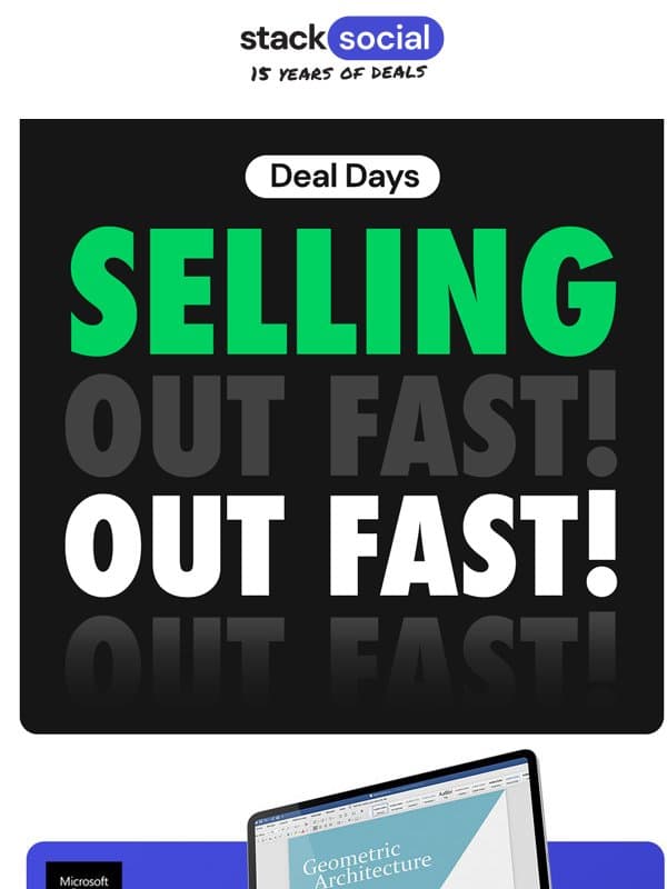🔥 On Sale & SELLING OUT FAST! email from StackSocial