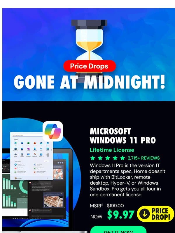 Price Drops Gone at Midnight! ⏰‼️ email from StackSocial