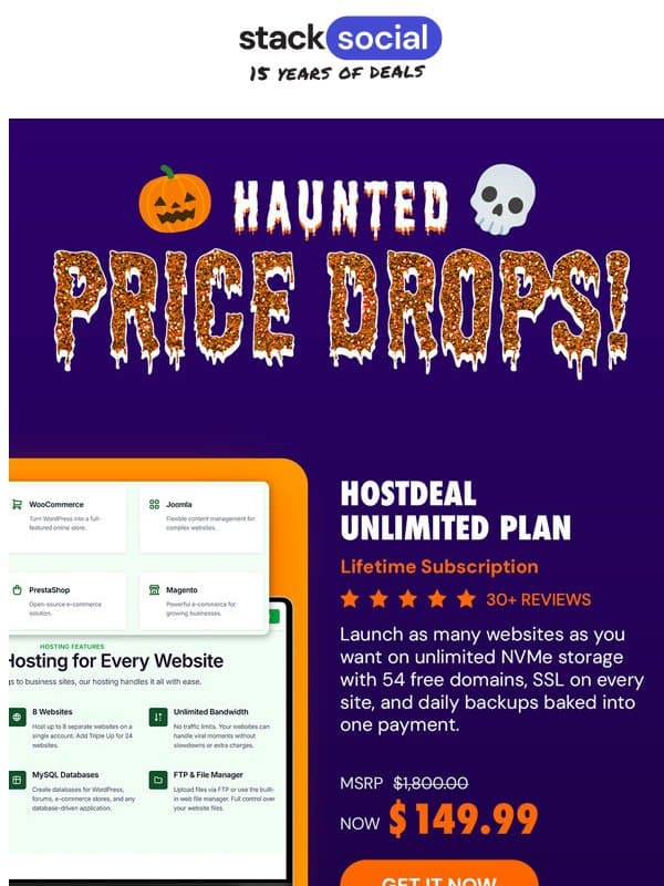 Haunted Price Drops!! 👻 Like Windows 11 Pro, Only $9.97! email from StackSocial