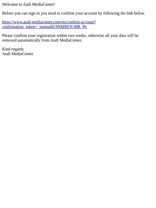 Confirmation instructions email from Stake F1 Team Kick Sauber screenshot