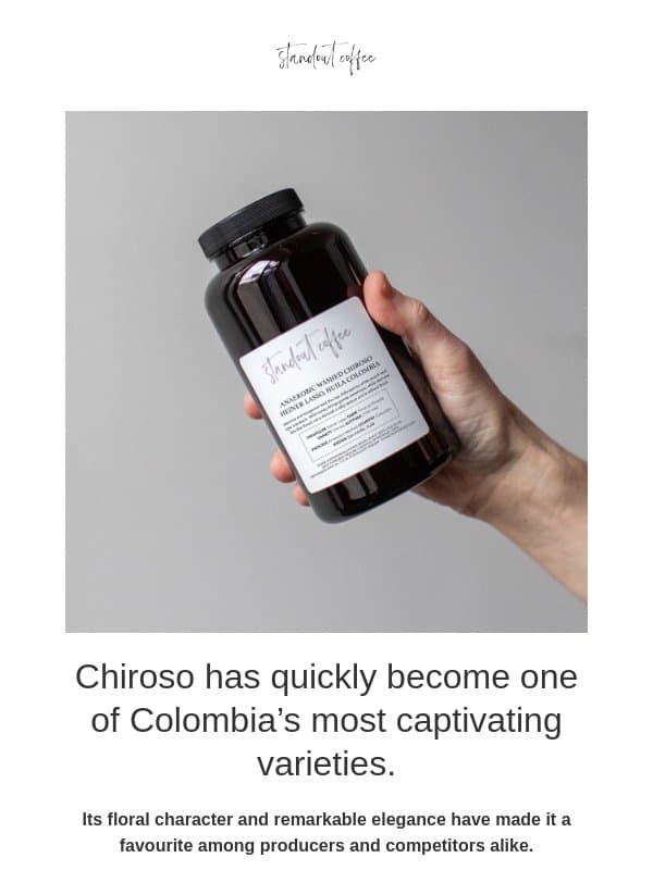 A new expression of Chiroso. email from Standout Coffee