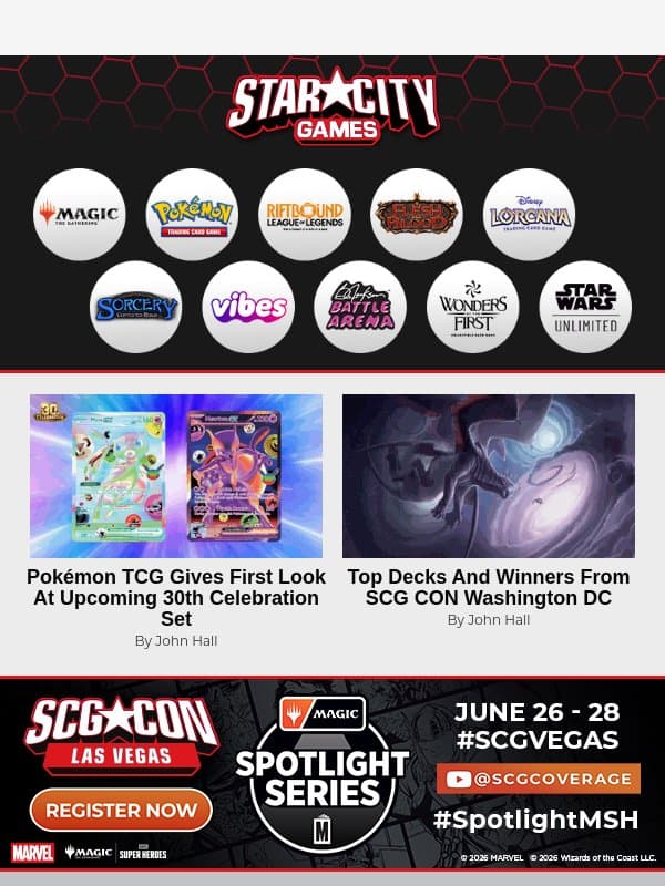 ⚡First Cards From Pokémon TCG 30th Anniversary Set Revealed! email from Star City Games