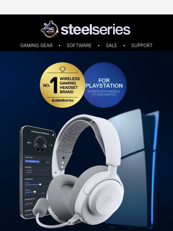 The Best Console Experience: 25% OFF email from SteelSeries