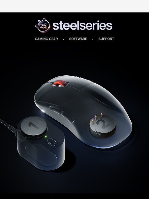Infinite Battery. Infinite Gaming. Sensei Pro & Rival Pro email from SteelSeries