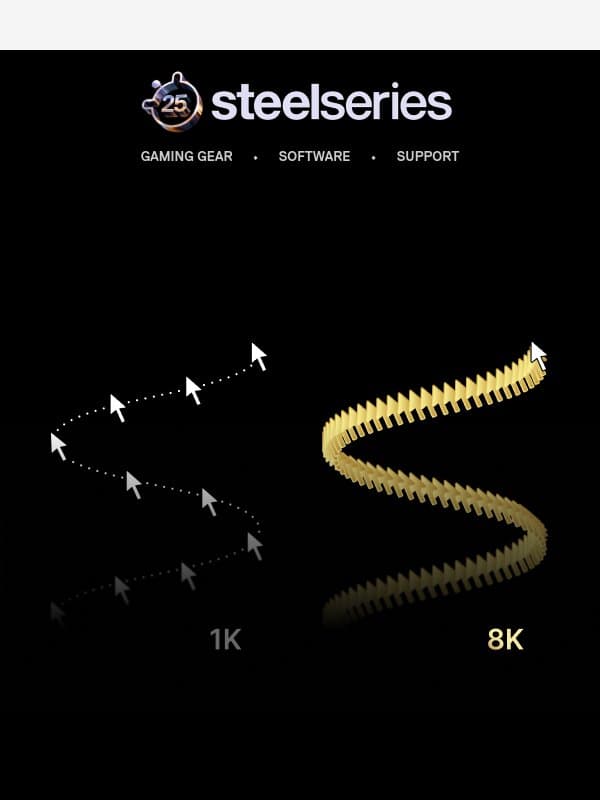 True 8K Wireless. Here's How It Works. email from SteelSeries