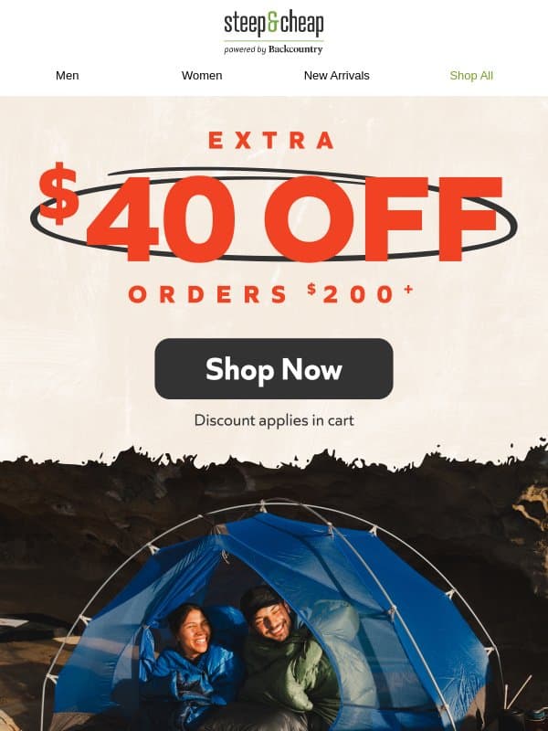 🤑 Extra $40 off is LIVE email from Steep and Cheap