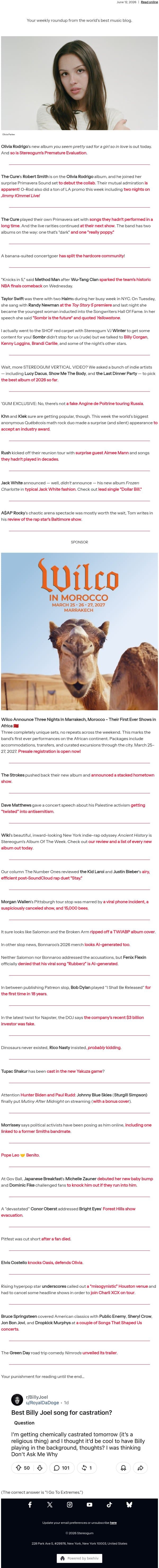 Bananaman splits hardcore community email from Stereogum screenshot