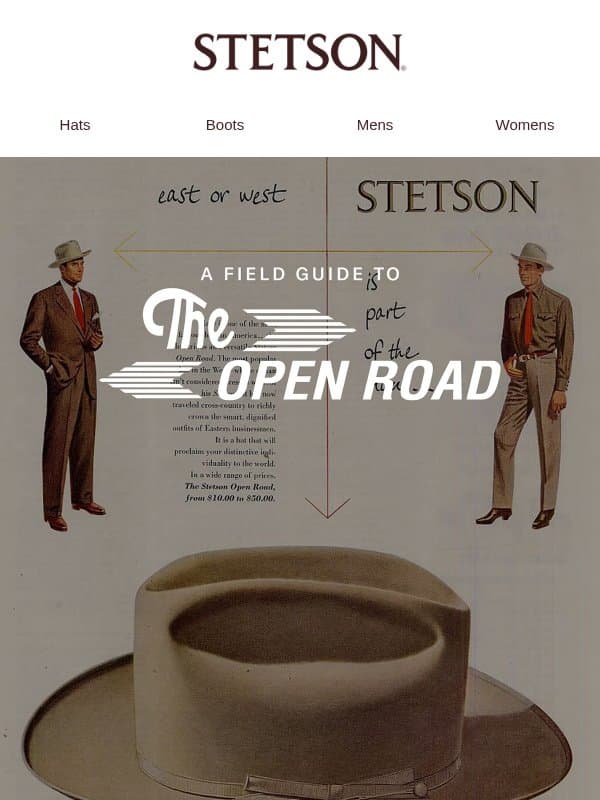 A Field Guide to the Open Road email from Stetson