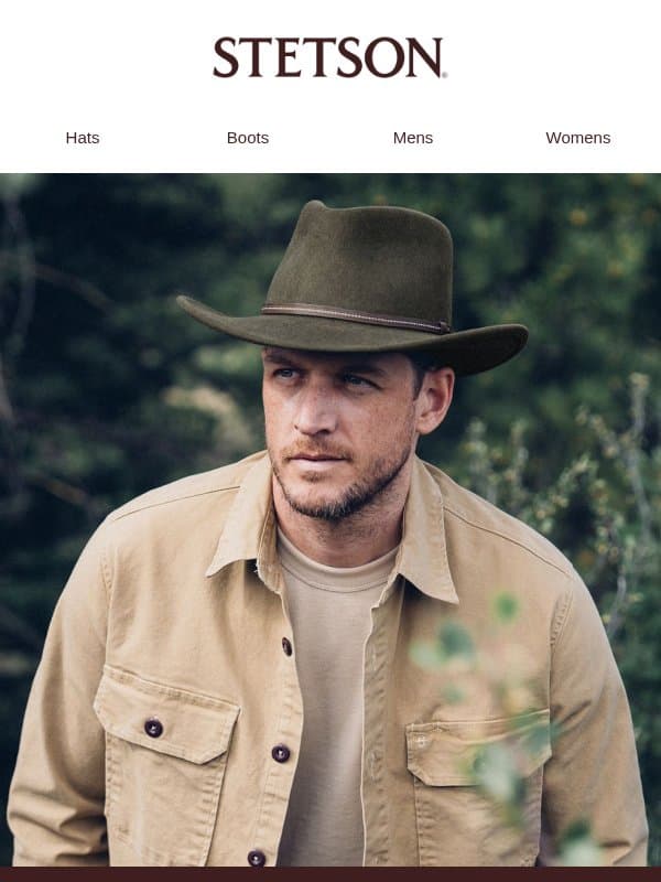 The Gallatin and More Outdoor Hats email from Stetson