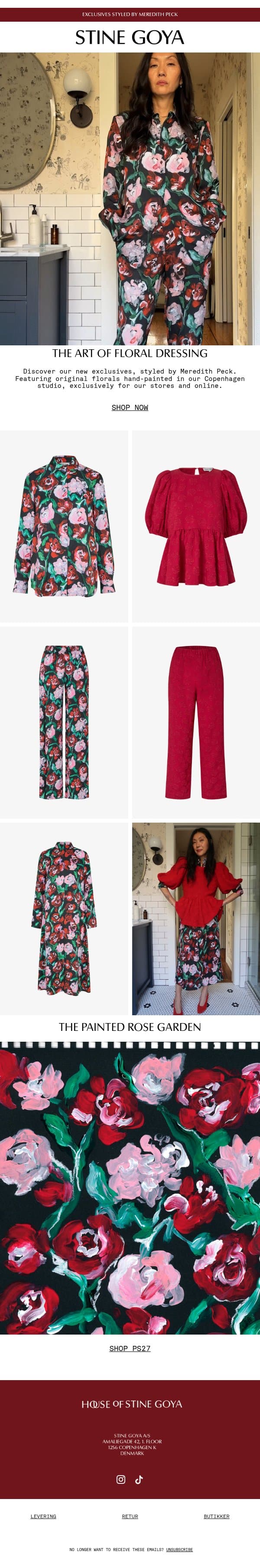 Styled by Meredith Peck email from Stine Goya screenshot