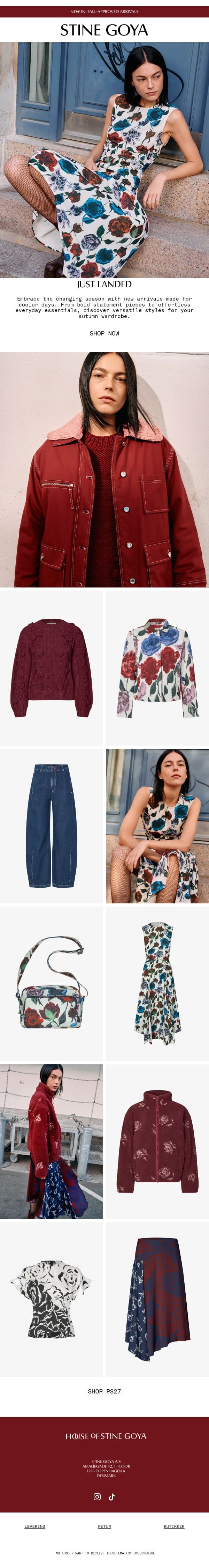 New In: Fall-Approved Arrivals email from Stine Goya screenshot