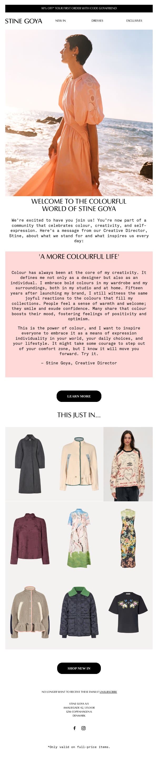 The colourful world of Stine Goya 🎀 email from Stine Goya screenshot