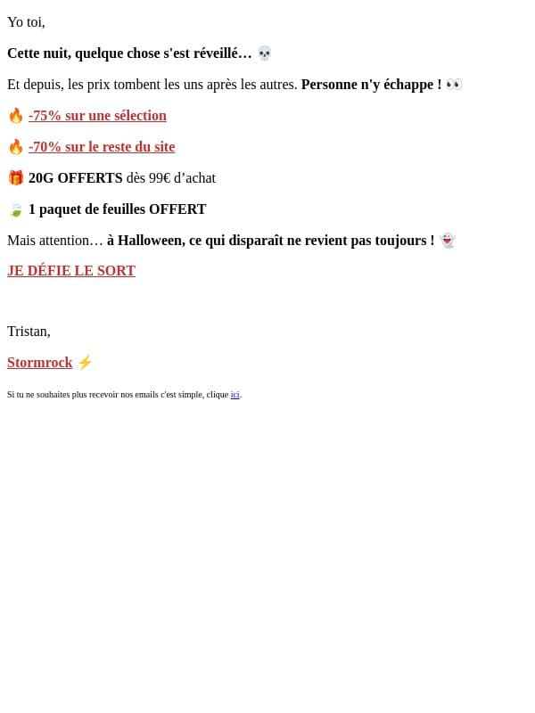 💀 -75%… Quelque chose s'est réveillé ! email from Stormrock