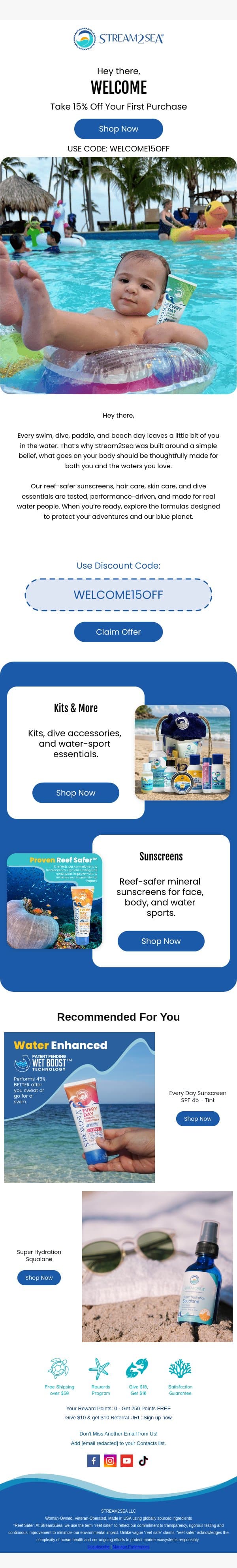 Your blue-planet routine starts here email from Stream2Sea screenshot