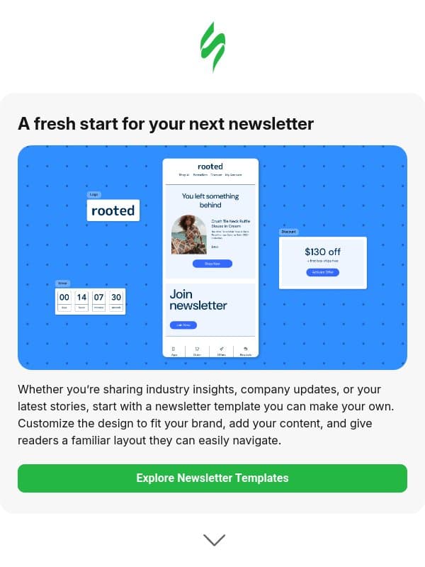 Give your newsletter a fresh look email from Stripo