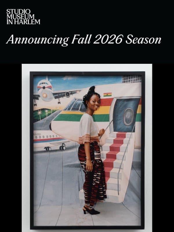 Announcing Our Fall 2026 Season email from Studio Museum in Harlem