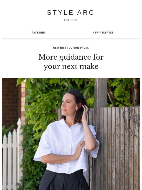 Pattern spotlight: Albie, meet Nala email from Style Arc