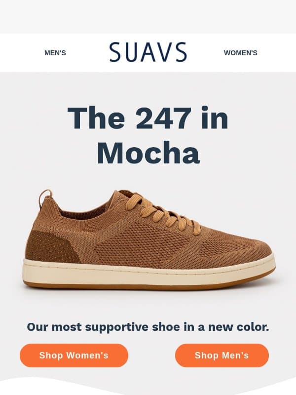 Mocha, now on the 247 🟫 email from SUAVS