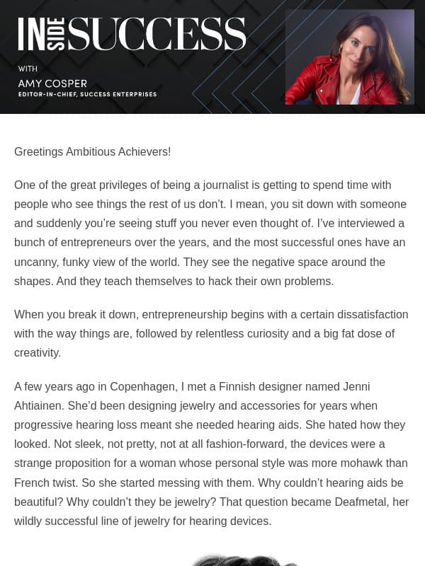 Cosper: Hey, Chat, where are all the new ideas? email from Success Magazine