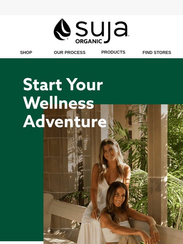 Welcome to Day 1 of Your Detox Journey email from Suja Organic