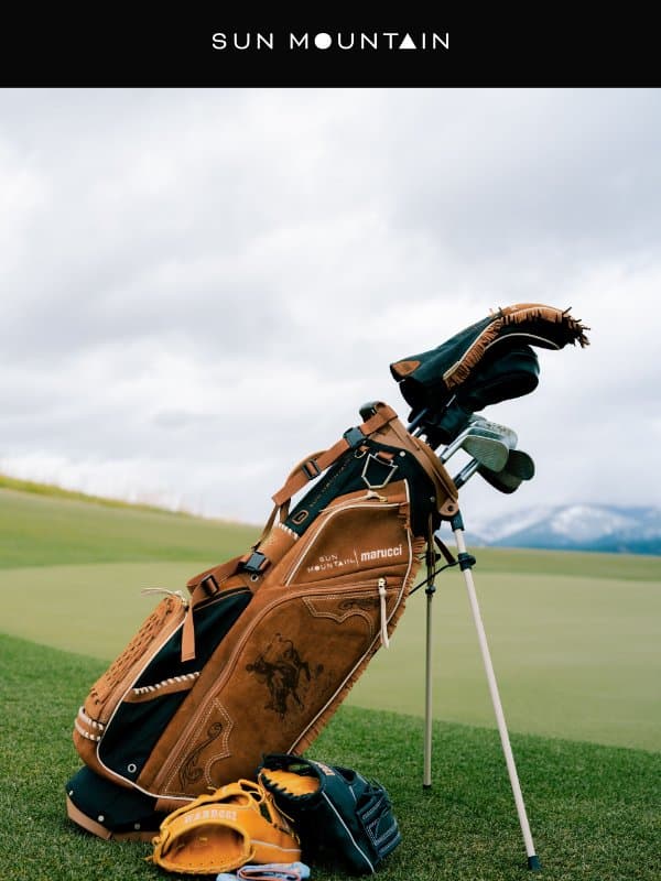 Sun Mountain x Marucci. Now in Black. email from Sun Mountain Sports