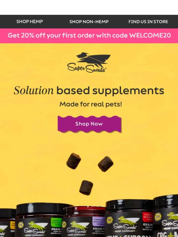 Solution Based Supplements ππ± email from Super Snouts