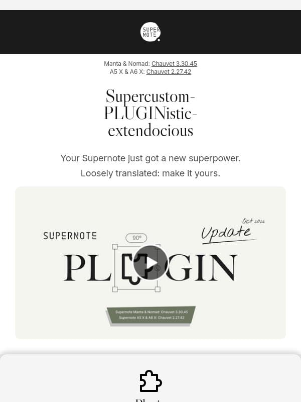 Supernote October Update: Plugin & Customizable Toolbar for Making Supernote Your Own email from Supernote