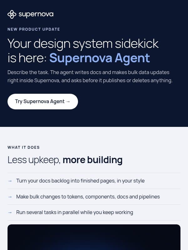 Just dropped: Introducing ⚡️ Supernova Agent email from Supernova.io
