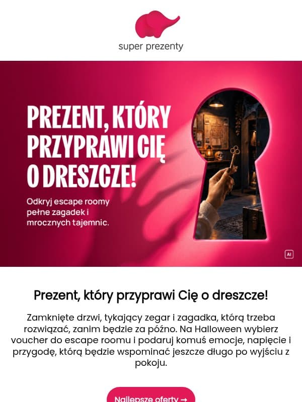 Escape roomy pełne tajemnic, zagadek i mrocznych scenariuszy! 👻 email from Superprezenty.pl