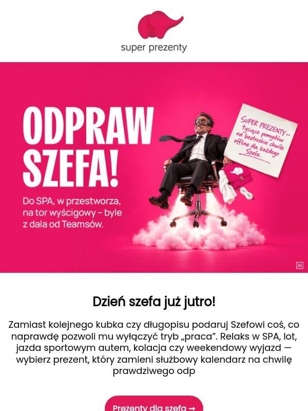 Dzień Szefa już jutro! 🎁 Oto TOP 6 prezentów email from Superprezenty.pl