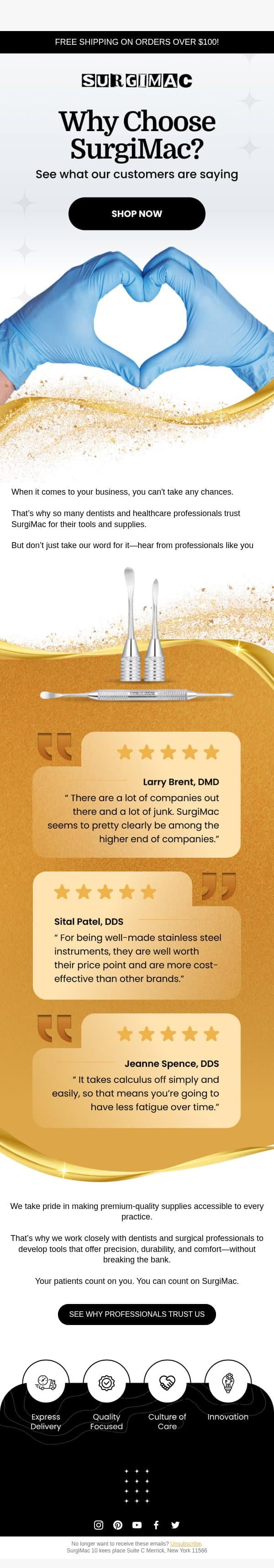 See Why Professionals Choose SurgiMac email from SurgiMac screenshot