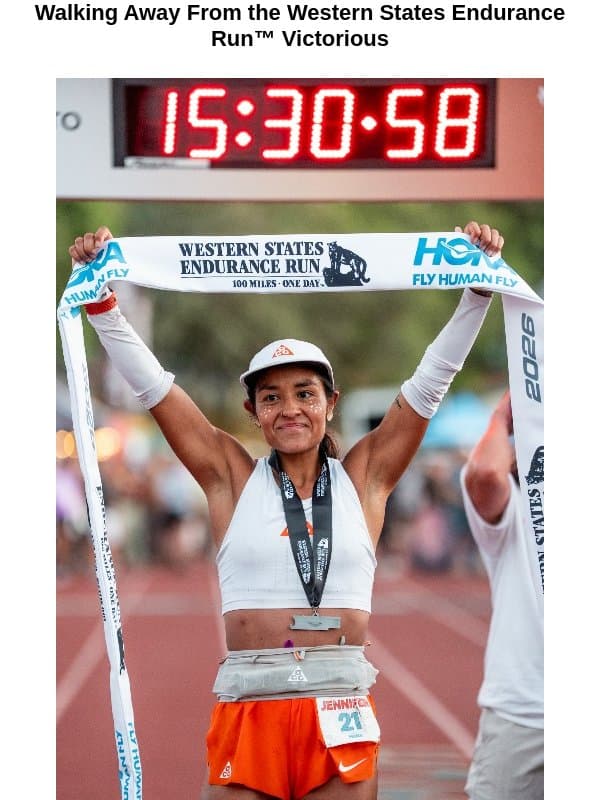 Walking Away From the Western States Endurance Run™ Victorious email from Suunto