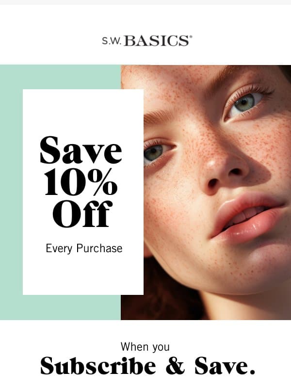 Subscribe & Save email from S.W. Basics