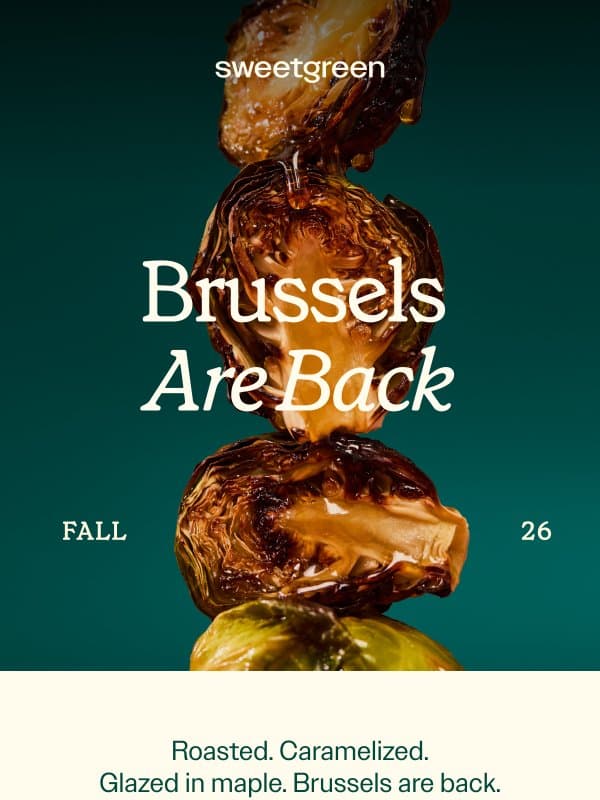 Welcome to Harvest Season email from Sweetgreen