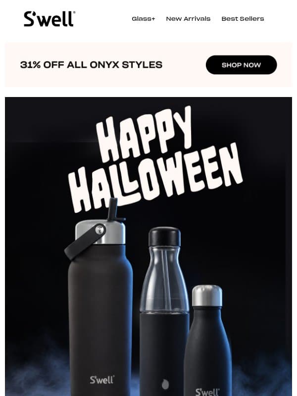 A Little Halloween Magic: 31% Off Onyx email from S'well