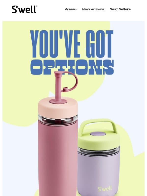 More Plastic-Free Options Than Ever email from S'well